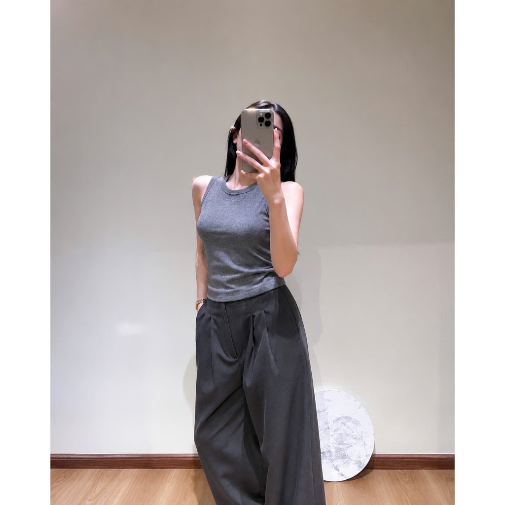 Áo Sát Nách Nữ Thun Gân Tăm Form Ôm Nhẹ Áo Ba Lỗ Nữ Basic 6 Màu Thời Trang OHANLY