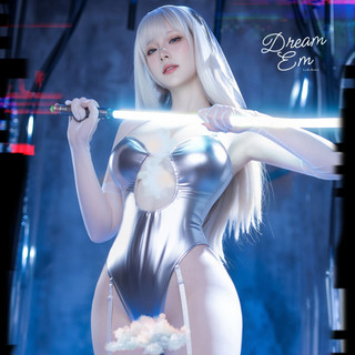 [Dream Em] Bodysuit Cosplay Nữ Tu Sĩ Chất Liệu Da Sáng Bóng Cut-out Tôn Dáng