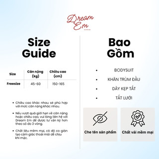 [Dream Em] Bodysuit Cosplay Nữ Tu Sĩ Chất Liệu Da Sáng Bóng Cut-out Tôn Dáng