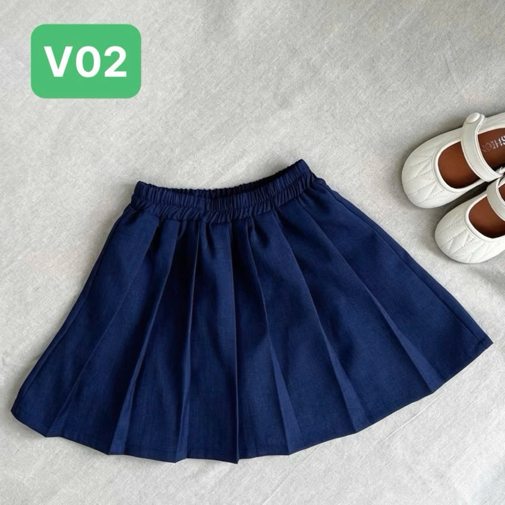 Chân váy bé gái chân váy xếp ly đi học – đồng phục học sinh nữ size 4-12Y (16-45kg)