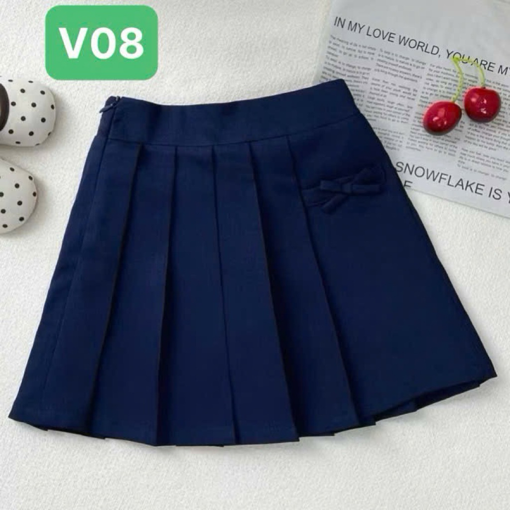 Chân váy bé gái chân váy xếp ly đi học – đồng phục học sinh nữ size 4-12Y (16-45kg)