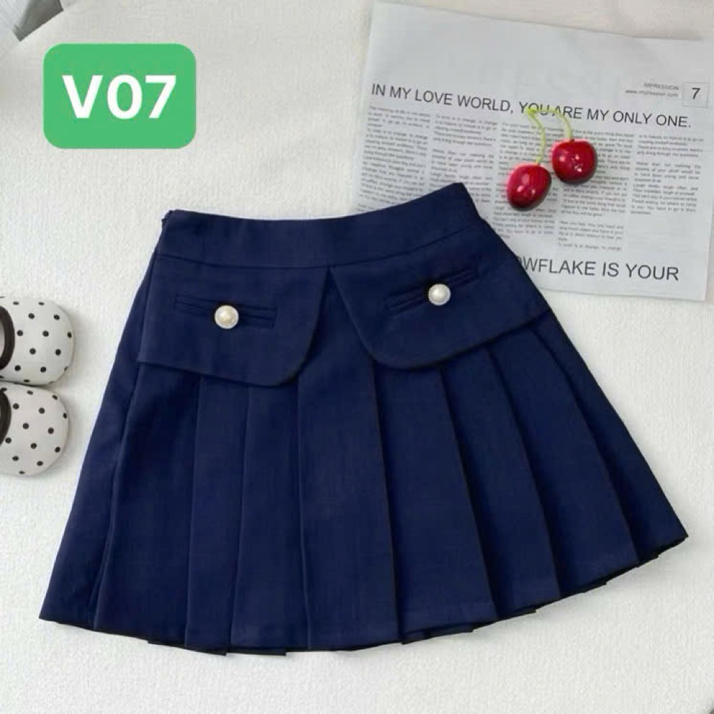 Chân váy bé gái chân váy xếp ly đi học – đồng phục học sinh nữ size 4-12Y (16-45kg)