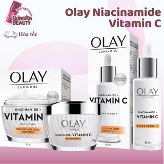 Kem Dưỡng OLAY Luminous Niacinamide Vitamin C Làm Trắng Da Serum Olay Niacinamide Vitamin C Mờ Thâm Nám - Skinora Beauty