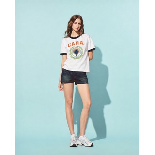 CARA Áo thun nữ Zoe tay ngắn cổ tròn đơn giản năng động