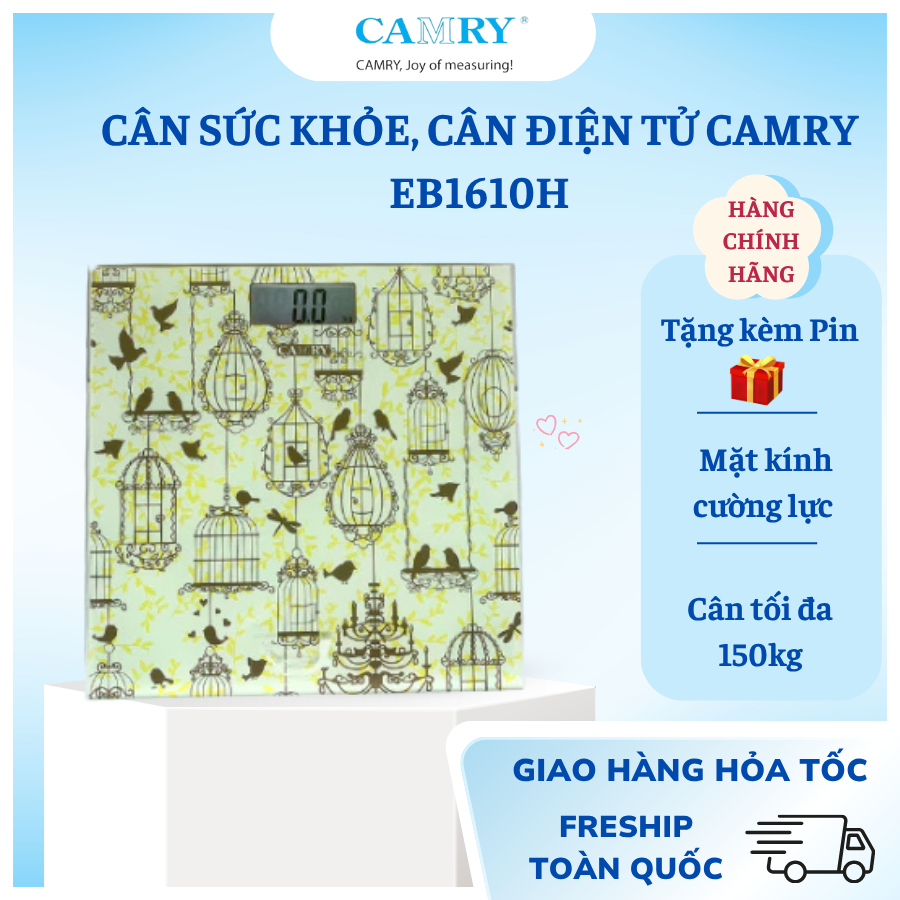 Cân sức khỏe điện tử Camry EB1610H (tặng kèm pin)