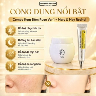 Combo Chăm Sóc Và Phục Hồi Da Retinol & Kem Đêm Ruee CB0359 - Cấp Ẩm, Làm Đều Màu, Ngăn Ngừa Lão Hóa Da