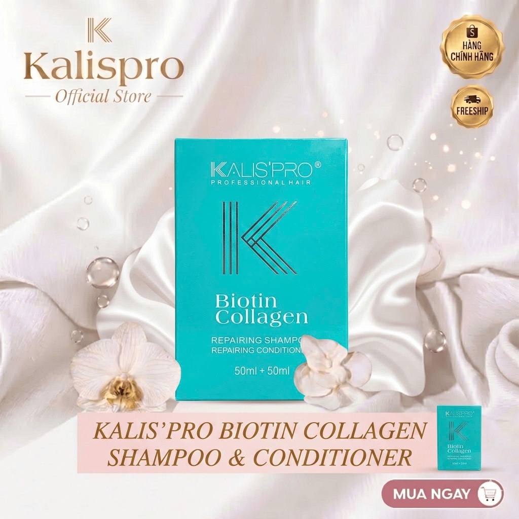 {SP Dùng Thử} Cặp Dầu Gội Kalispro 50ml dành cho du lịch giá chỉ 2k/sp