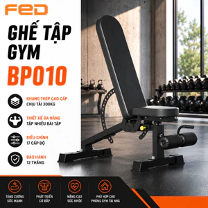 Ghế Tập Gym Đa Năng BP-010, Ghế Tập Tạ Chịu Lực 300kg, Ống Thép 2mm - 24KG ( 1 Đổi 1 Trong 7 Ngày)