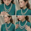 393 choker ,dây chuyền mang áo dài , vòng cổ mang áo dài, dây chuyền hạt Ngọc 2 sợi dài sang trọng cho nữ