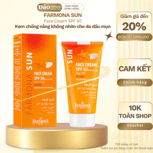 Farmona Sun Face Cream SPF50 Kem Chống Nắng Da Dầu Mụn Kiềm Dầu Không Bóng Nhờn 50ml