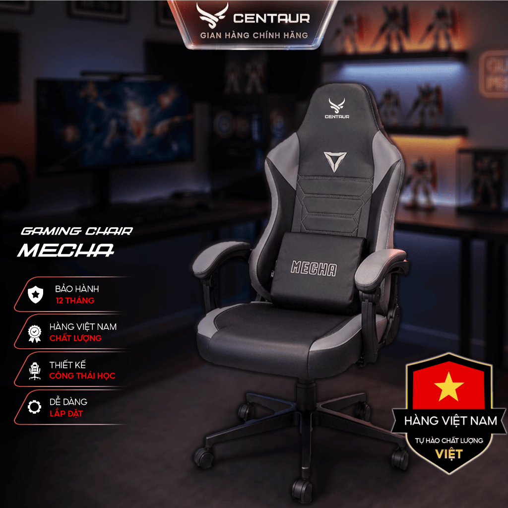 Ghế Gaming Centaur Mecha - Chân Kim Loại Chắc Chắn, Da PU Cao Cấp, Cơ Ngả 135 Độ | Centaur Việt Nam | BigBuy360 - bigbuy360.vn