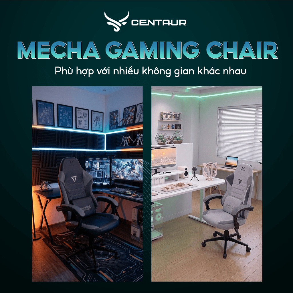 Ghế Gaming Centaur Mecha - Chân Kim Loại Chắc Chắn, Da PU Cao Cấp, Cơ Ngả 135 Độ | Centaur Việt Nam | BigBuy360 - bigbuy360.vn