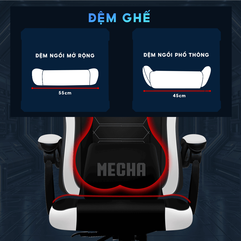 Ghế Gaming Centaur Mecha - Chân Kim Loại Chắc Chắn, Da PU Cao Cấp, Cơ Ngả 135 Độ | Centaur Việt Nam | BigBuy360 - bigbuy360.vn