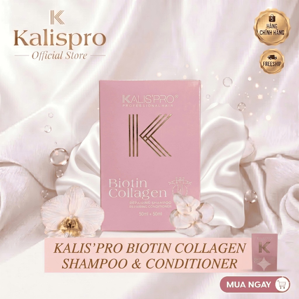 {SP Dùng Thử} Cặp Dầu Gội Kalispro 50ml dành cho du lịch giá chỉ 2k/sp