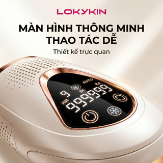 Máy triệt lông lạnh mini Lokykin 9 mức, combo triệt cạo lông mềm mượt, an toàn với da phù hợp cho da nhạy cảm