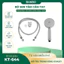 Bộ hoa sen tắm cầm tay, đầu sen nhựa ABS phi 91mm, dây sen inox 304 lõi đồng chống xoắn 1.5m KT-644