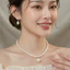 N747 chuỗi hạt ngọc trai vòng cổ hạt 6li mặt hạt 12li dây chuyền ngọc trai nhân tạo xinh xắn cho nữ