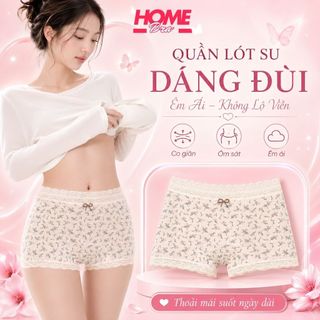 Quần Lót Nữ Boxer Ôm Mông Chất Su Mềm Mịn, Quần Lót Nữ Đáy May 2 Lớp Kháng Khuẩn HOMEBRA L6448