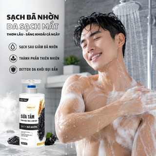 [MỚI] Sữa tắm NAM YOMANI than hoạt tính & cám gạo 1600ML, làm sạch sâu, loại bỏ bả nhờn và bụi bẩn