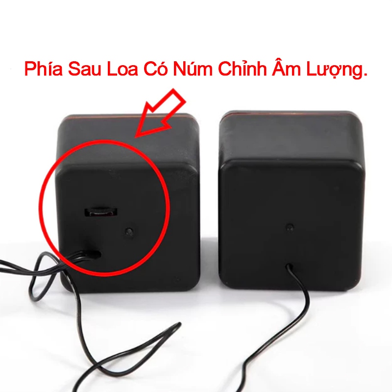 Loa máy tính, loa mini, bass siêu mạnh, âm trầm khỏe, thích hợp dùng cho PC, laptop trên bàn.