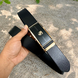 Dây lưng nịt thắt lưng nam khóa lăn công sở bản 3,5cm cao cấp ảnh thật