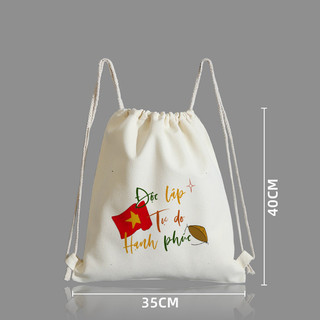 Túi canvas balo dây rút độc lập tự do có khóa kéo trẻ trung cho iphone Phong cách Hàn Quốc tuipa1055