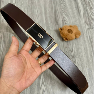 Dây lưng nịt thắt lưng nam khóa lăn công sở bản 3,5cm cao cấp ảnh thật