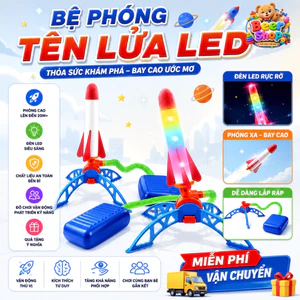 Bộ đồ chơi bệ phóng tên lửa có đèn Led, đồ chơi vận động an toàn cho bé, Bệ phóng tên lửa đồ chơi BEERSHOP.TOYS