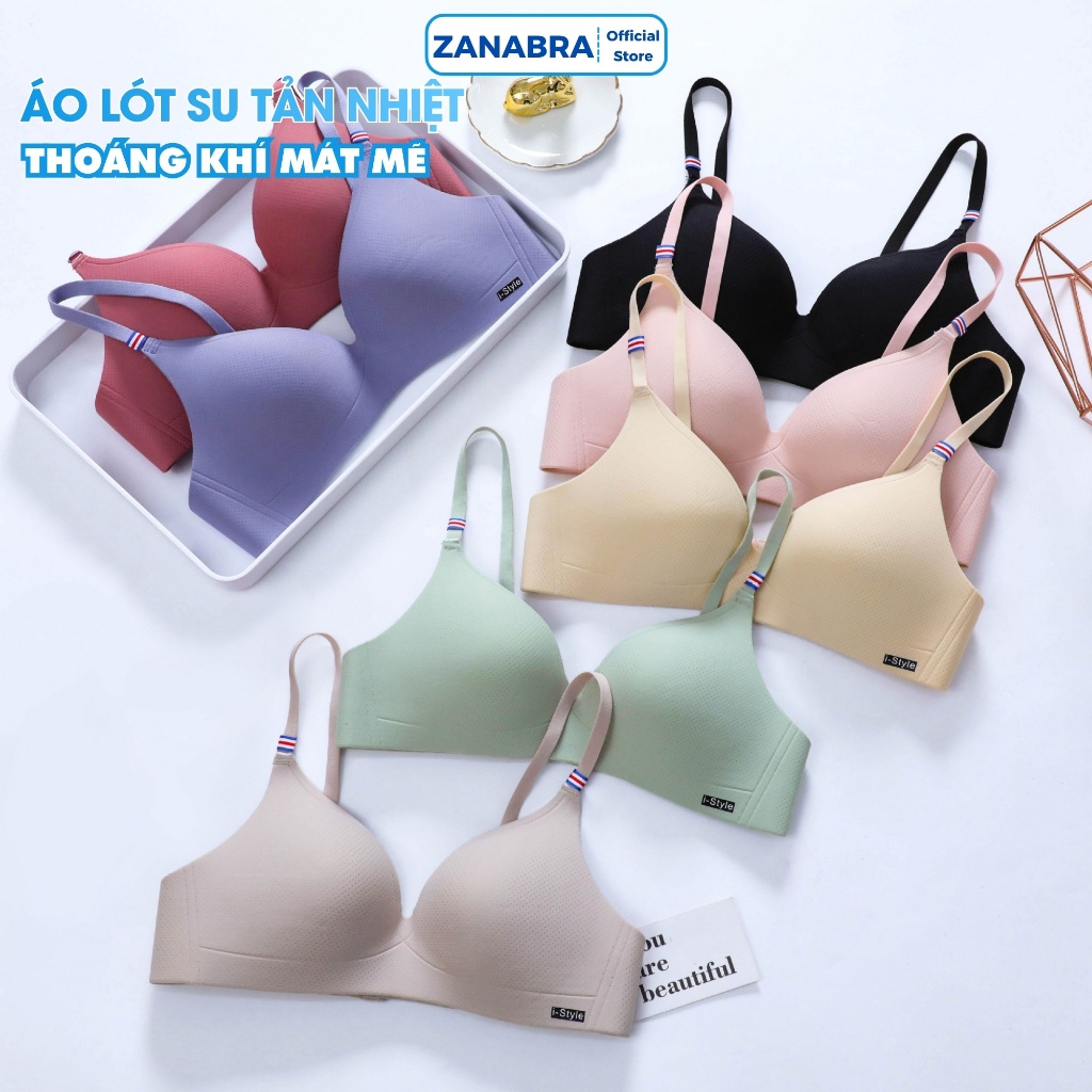 Áo Ngực Mút Mỏng Su Tản Nhiệt, Áo Lót Nữ Không Gọng Mặc Êm Nhẹ ZANABRA A688