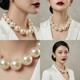 [N961] Dây Chuyền Ngọc Trai Nhân Tạo Hạt Lớn 25cm, Vòng Cổ Ngọc Trai Lớn - DAISYN