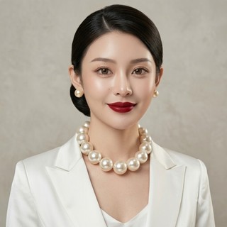 [N961] Dây Chuyền Ngọc Trai Nhân Tạo Hạt Lớn 25cm, Vòng Cổ Ngọc Trai Lớn - DAISYN