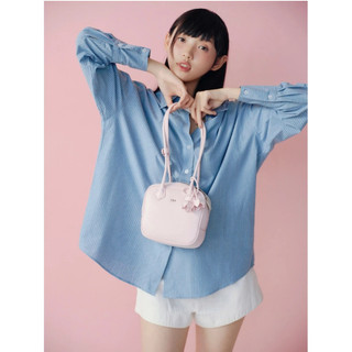Áo sơ mi OLV tay dài dáng rộng Cotton Striped Long Sleeves Shirt nhiều màu phù hợp mọi dịp
