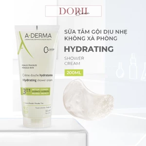 Gel Rửa Mặt & Tắm Gội Hằng Ngày Cho Da Nhạy Cảm A-Derma 3 in 1 Dịu Nhẹ Cho Da 200ml tặng khăn ướt