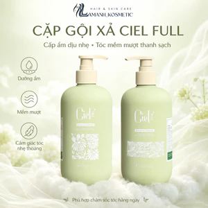 Cặp Dầu Gội Xả CIEL FULL Energising Hydration 500ml | Dưỡng Ẩm Tóc, Mềm Mượt, Dễ Chải.