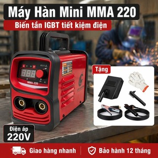 Máy hàn que MMA-220 LINCOLNZONTER IGBT 220V, ổn định, tiết kiệm, có phụ kiện, gia đình, sửa chữa