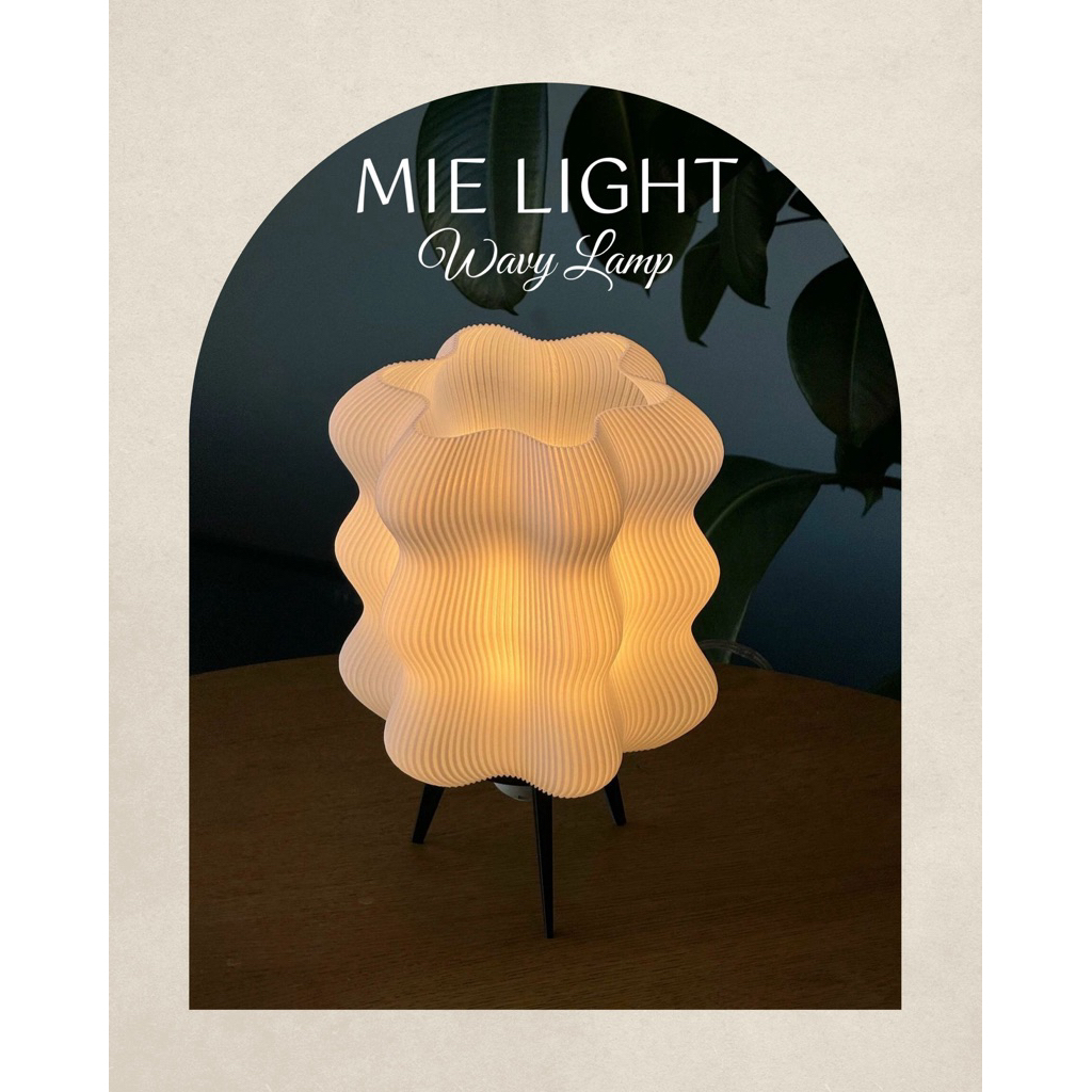 Đèn Ngủ Decor WAVY LAMP | MIE LIGHT - Đèn In 3D Thiết Kế Sóng Lượn Cao Cấp, Ánh Sáng Vàng Ấm Hiện Đại