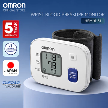 [Chính Hãng] Máy Đo Huyết Áp Cổ Tay Omron HEM-6161 - Nhỏ Gọn, Tiện Lợi, Dễ Sử Dụng, Bảo Hành 5 Năm