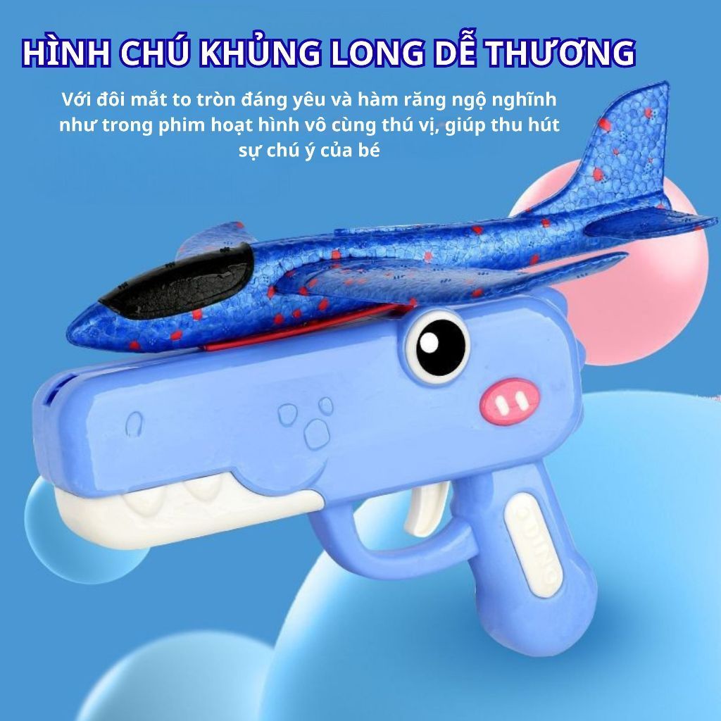 Đồ Chơi Phóng Máy Bay Xốp Cho Bé Hình Khủng Long, Máy Bay Lượn Bằng Xốp Bay Xa, An Toàn Cho Trẻ Em BEERSHOP.TOYS