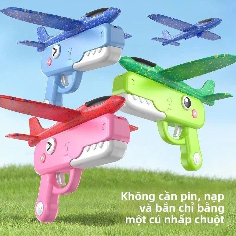 Đồ Chơi Phóng Máy Bay Xốp Cho Bé Hình Khủng Long, Máy Bay Lượn Bằng Xốp Bay Xa, An Toàn Cho Trẻ Em BEERSHOP.TOYS