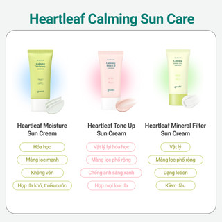 Kem chống nắng làm dịu da GOODAL Houttuynia Cordata vật lí/hóa học/nâng tone SPF 50+ PA ++++  50ml