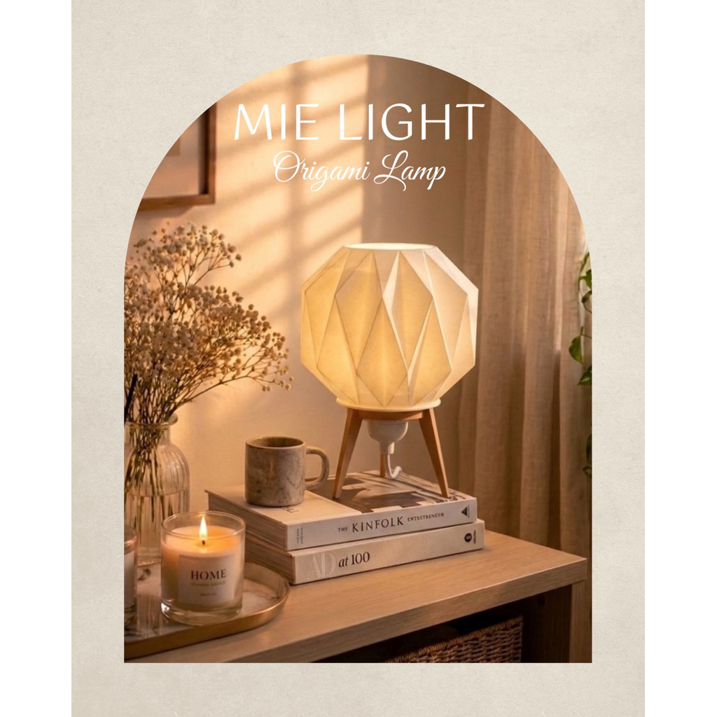 Đèn Ngủ Decor ORIGAMI LAMP | MIE LIGHT Đèn In 3D Thiết Kế Đa Giác Kim Cương - Đèn Bàn Nghệ Thuật Thư Giãn