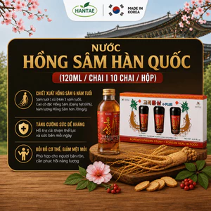 NƯỚC HỒNG SÂM HÀN QUỐC CÓ CỦ KGS (120ml / chai | 10 chai / hộp)
