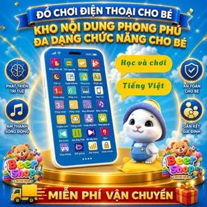 Điện Thoại Đồ Chơi Tiếng Việt Nội Dung Phong Phú – Phát Nhạc Thiếu Nhi, Giúp Bé Vui Học & Ngủ Ngon, Có kèm sạc