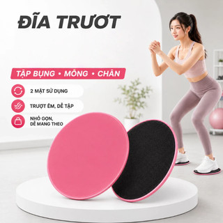 (TX)Đĩa trượt tập Yoga và GYM | Đĩa Tròn 18x18cm 1 Cặp Chất Liệu nhựa ABS và xốp