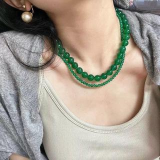 [N968] Vòng Cổ Ngọc Đá Nhiều Màu, Dây Chuyền Ngọc Đá, Chuỗi Hạt Ngọc Đá - DAISYN