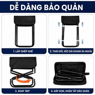Ghế Gấp Dã Ngoại Mini Tiện Lợi – Ghế Xếp Gọn Mang Theo Du Lịch, Câu Cá, Cắm Trại Ngoài Trời