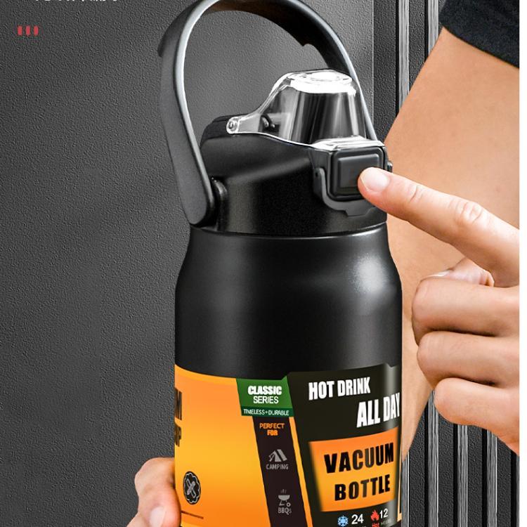 Bình giữ nhiệt thể thao VACUUM BOTTLE Inox 304 2 lớp cách nhiệt có ống hút tiện lợi dung tích 1500ml