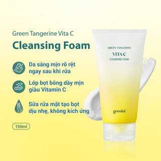 Sữa rửa mặt sạch sâu GOODAL Green Tangerine Vita C chiết xuất quýt xanh sáng da 150ml.
