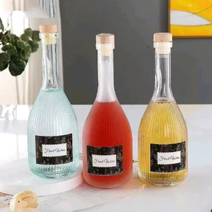 Chai Lọ Thuỷ Tinh Lắp Gỗ, Dáng Sọc Dung Tích 500ML