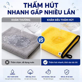 Khăn Tắm Chó Mèo Siêu Thấm Hút, Khô Nhanh Sau Khi Tắm, Mềm Mại Không Hại Da Thú Cưng